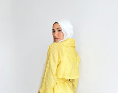 Linen Trench - Yellow