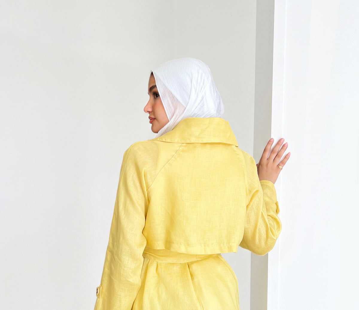 Linen Trench - Yellow
