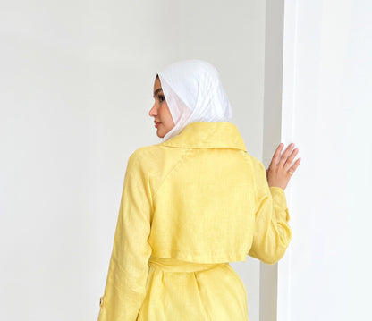Linen Trench - Yellow