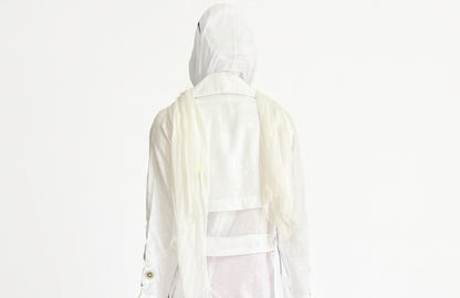 Linen Trench - White